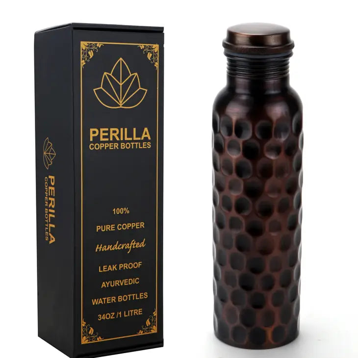 Perilla Home Copper Water Bottle - Assorted colors and patterns