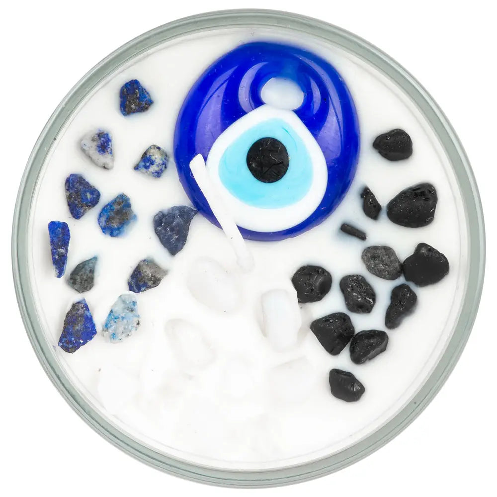 Evil Eye Protection-  Glass Jar Candle