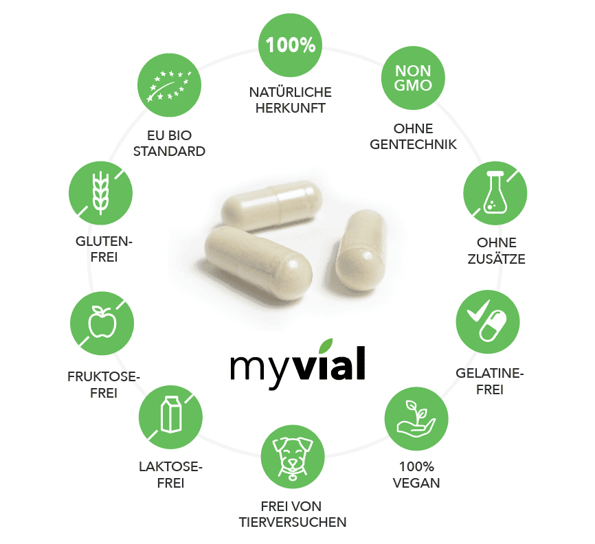 myvial - Magnesium complex capsules 180 pieces high dose - vegan