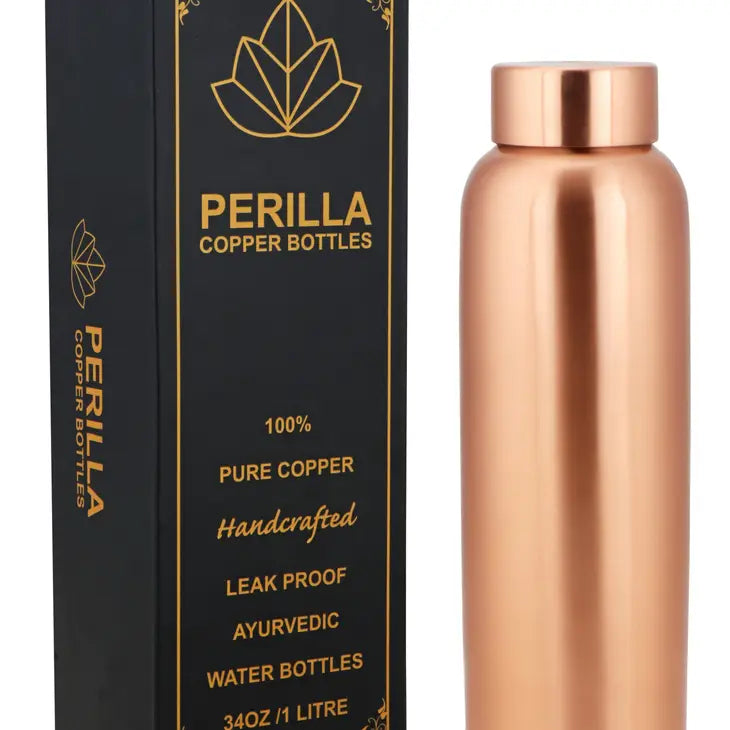 Perilla Home Copper Water Bottle - Assorted colors and patterns