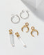Rayanne Interchangeable Hoop Earrings- Clear Quartz