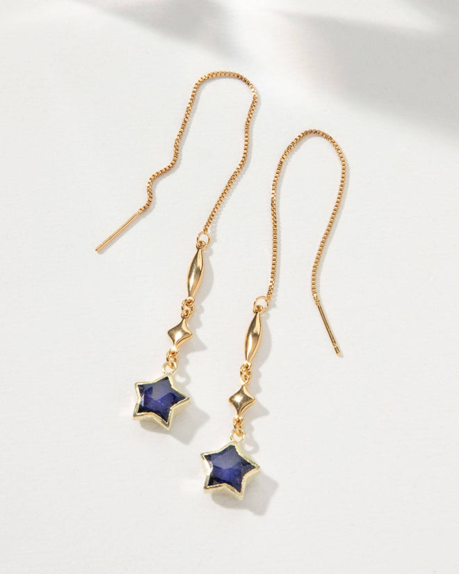 Stella Dolce Threader Earring - Sapphire
